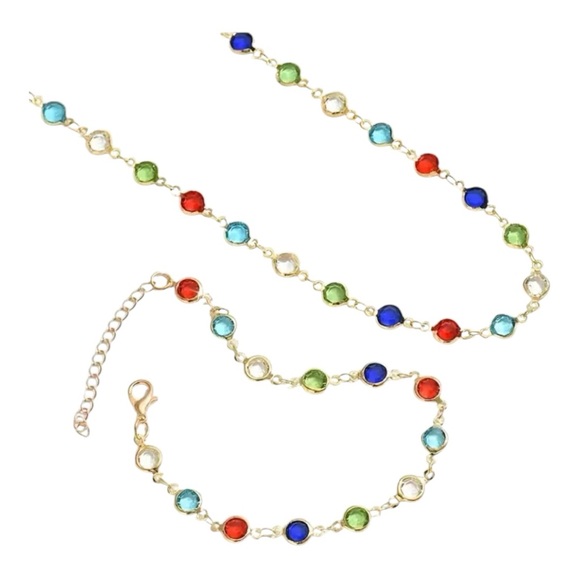 NWT Colorful Beaded Necklace and Bracelet Set - Picture 2 of 4